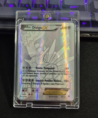 silver dialga pokemon card Pokemon TCG Dialga EX 122/119 Secret Rare XY Phantom Forces LP - Portuguese