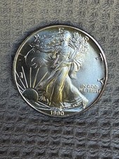 1990 SILVER AMERICAN EAGLE GEM ORIGINAL COIN BRILLIANT & BEAUTIFUL