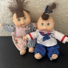 Lot Of 2 Vintage Cabbage Patch Kids Baby Collectible Mini Doll 4” 1995 Mattel Br