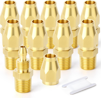 #ad 5PCS Brass Pneumatic Replacement Fitting Reusable Hose End Repair Fitting 1 4quot; $25.95