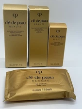 NEW Cle De Peau Beaute Cosmetic Bag, 4 Skincare: 2 Fortifying Emulsion,Cleanser