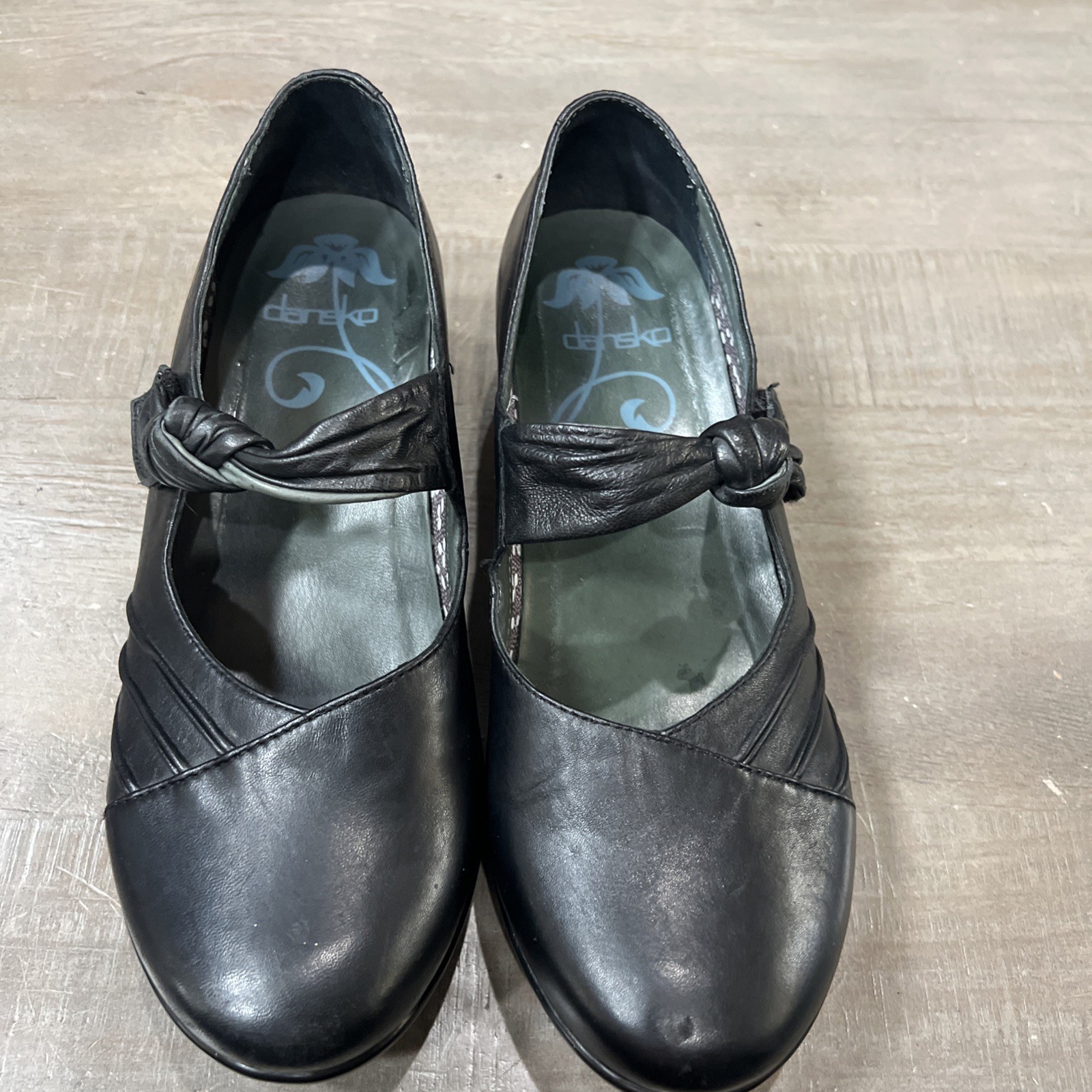 SAOLA Dansko nodo nero suola grossa Mary Jane pelle donna plateau EU 41 USA 10