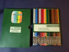 Vtg Carb-Othello Chalk-Pastel Colored Charcoal Set 46 Pcs 2 Missing Pencils "J"