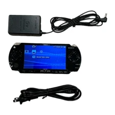 Sony PSP 2001 Slim Piano Black Console Bundle Charger Case 256MB Memory Stick