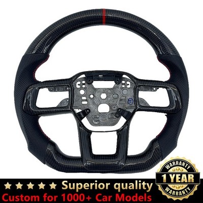 For Ford Mustang 2024+ GT S650 real carbon fiber steering wheel with trim