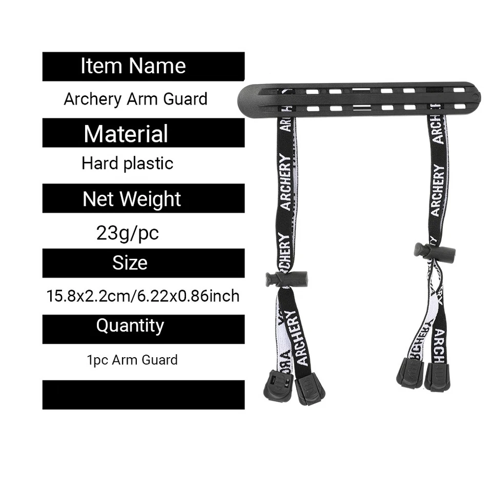 Arm Guard Shooting Forearm Protector Gear Adjustable Archery Recurve Bow Hunting - Image 2 of 4