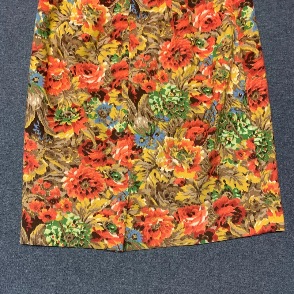 Falda lápiz Talbots para mujer talla 16 multicolor forrada audaz estampado floral tapiz Foto 4 de 4