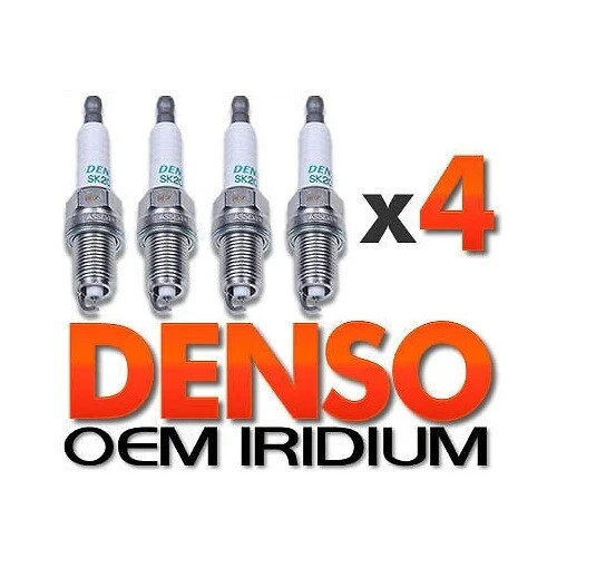 4 LONG LIFE IRIDIUM SPARK PLUGS  OEM Genuine DENSO   Corolla  Matrix  Prius