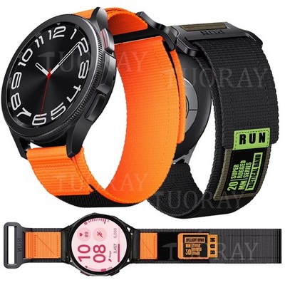 Militär Nylon Armband Für Samsung Galaxy Watch 7 FE 6 5 4 3 Pro Classic 20-22mm