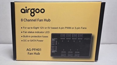 Airgoo 8 Channel Fan Hub AG-PFH01 - 4-Pin PWM & 3-Pin PC Case Cooling Splitter