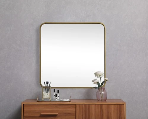 Elegant Lighting MR802424 Evermore 24" W x 24" H Transitional - Brass - Picture 9 of 12