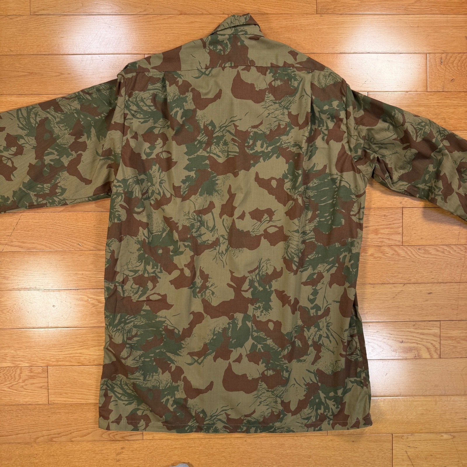 Vintage 1980 South African Police Camo Field Shirt w/ Rank Insignia Size L image 9