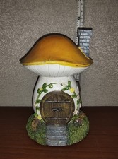 MUSHROOM House PHNAM Garden SCULPTURE Tabletop FIGURE Home DECOR Gift USED out!