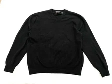 Daniel Bishop 100% Cashmere V Neck Sweater Men's XL Black Soft Preppy Old Money