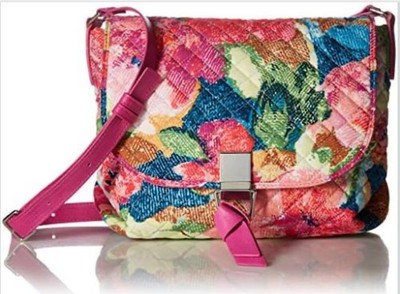 Vera Bradley Superbloom Carson Crossbody Purse W/ Wallet Pink Floral Quilted 