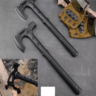 55-57HRC Stahl Survival Multifunktions Hammeraxt Outdoor Notfall Camping Wandern