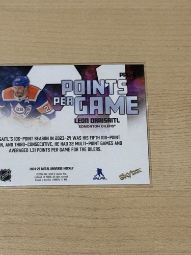 2024-25 Skybox Metal Universe - Punkte pro Spiel Leon Draisaitl #PPG-6 - Bild 6 von 6