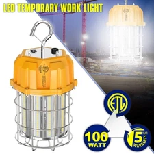 Portable LED Temporary Work Light 100W Industrial Construction Hanging Lamp Plug