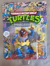1990 Playmates TMNT Wingnut and Screwloose Unpunched Teenage Mutant Ninja Turtle