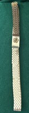Vintage Gold Tone Fish Scale Mesh Stretch Belt Women 80  s 34  L Floral Buckle XL