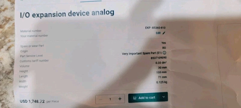 Buhler Analog Expansion Device EKP 85360 810 BRAND NEW SPECS IN PIC - Image 4 of 4