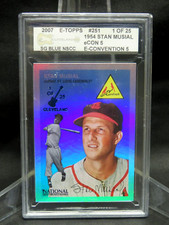 1954 STAN MUSIAL 2007 NSCC eTopps CARDS THAT NEVER WERE VIP/PROMO 1/25 SG Blue