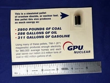 TMI Advertising Sample Card Three Mile Island PA Nuclear Generating Station GPU