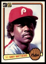 1983 DONRUSS GARY MATTHEWS PHILADELPHIA PHILLIES #420