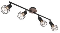 Globo Xara I Decken Strahler Spot Leuchte Lampe 4-Flg E13 60Cm Schwarz Metall