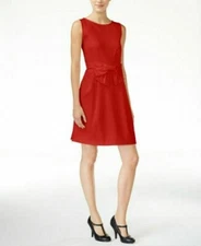 Maison Jules Bow-Detail Fit & Flare Dress~Banner Red~X-Large~XL~NWT~Sale!!!!