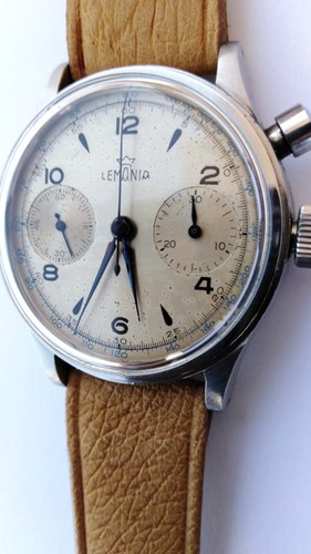 LEMANIA VINTAGE AVIATION WW2 MILITARY MONOPUSHER CHRONO RARE DIAL AND BACK  1935! | eBay