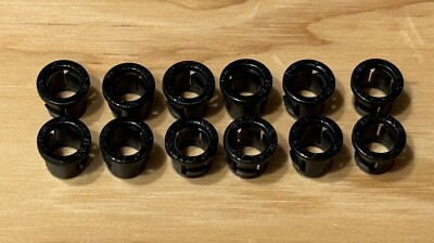 12-pc 3/8'' HEYCO SB-375-281 Nylon Black Snap Bushing Plastic Hole Wire Protector