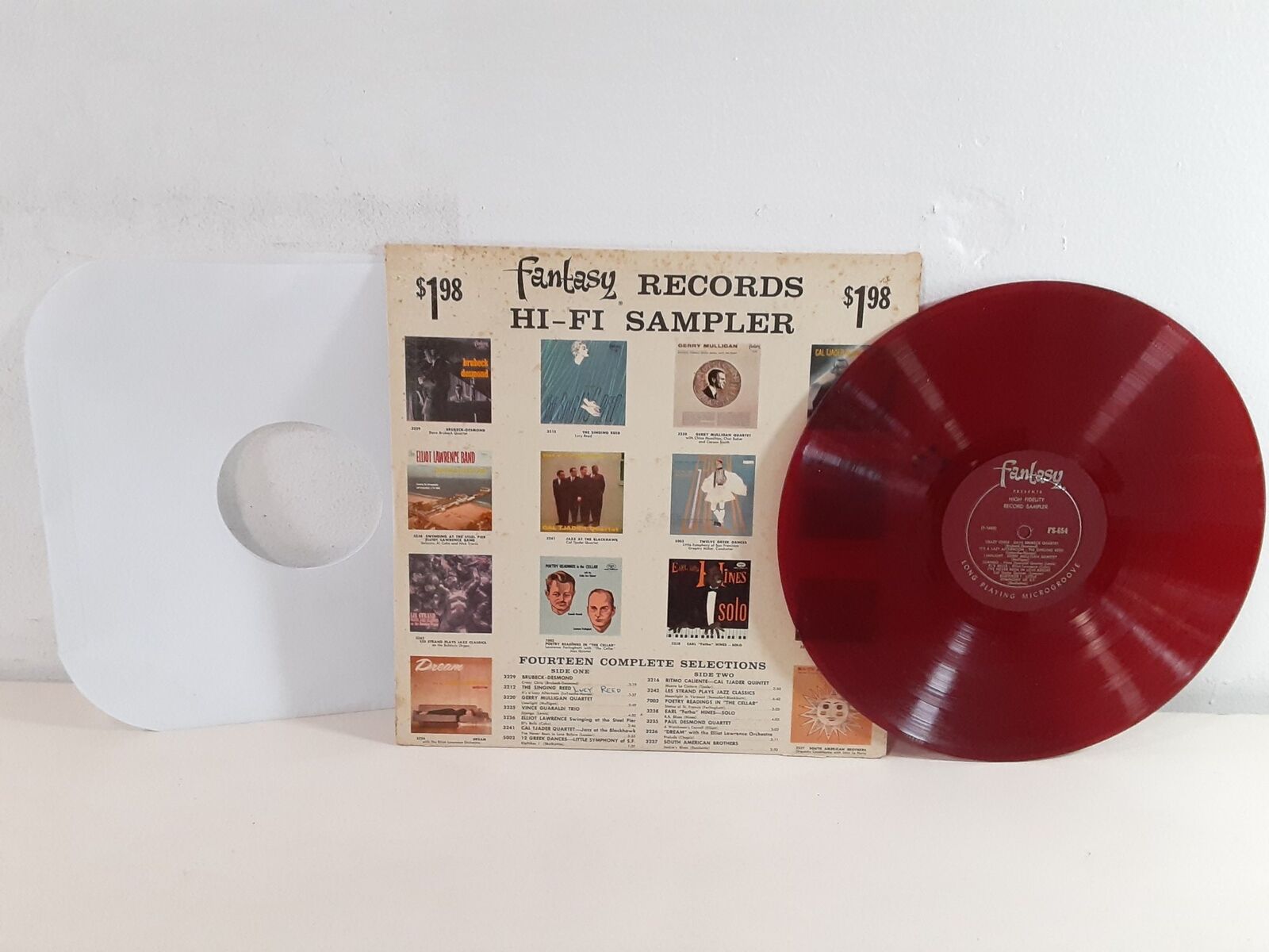 Fantasy Records - Hi-Fi Sampler 1957 Mono Red LP , G+, FS-654, TESTED
