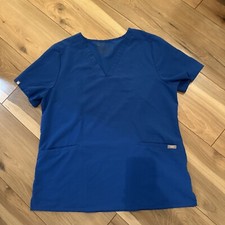 FIGS Men's Technical Collection Leon Scrub Top FM1500 Blue Three Pocket Sz Xl