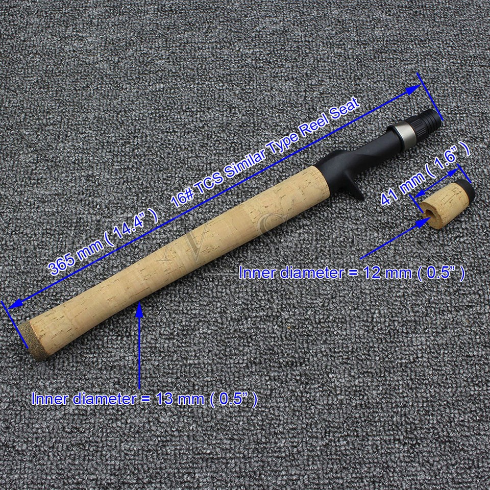 Rod Handle Composite Cork Handle Kit Casting Grip for Fishing Rod Building Repair ...