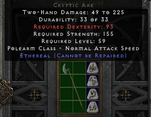 D2R LADDER S3 Hardcore ETH CRYPTIC AXE and INSIGHT RUNES Resurrected PC HC - Picture 1 of 1