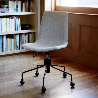 West Elm Slope Upholstered Swivel Office Chair