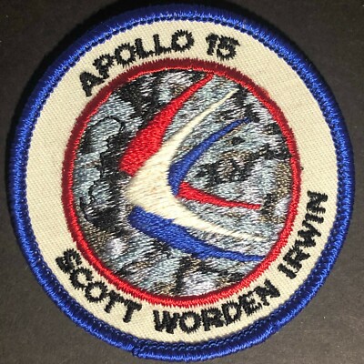 Vintage NASA Apollo XV 15 - Scott Worden Irwin Embroidered Patch 2 7/8''