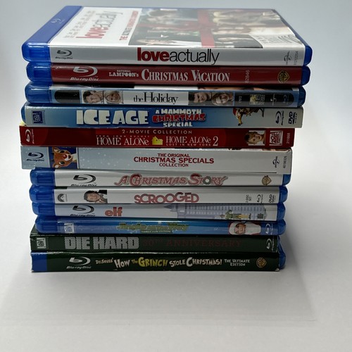 Mixed Lot of 12 Christmas Blurays Home Alone, Love Actually, Elf