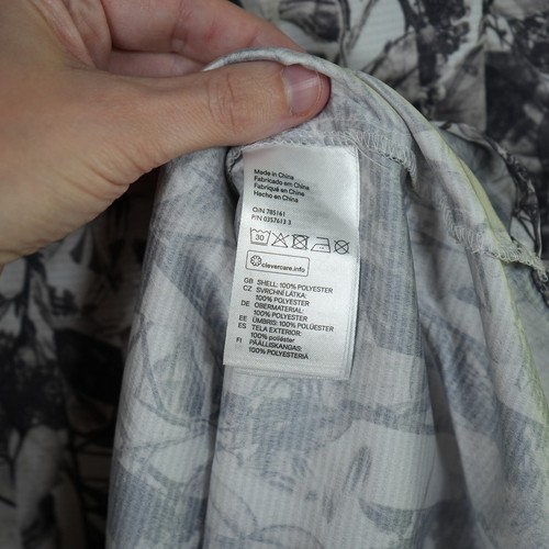H&M Shirt Women's Size 8 Hi-Low with Back Zipper Floral Striped Pattern - Picture 5 of 7