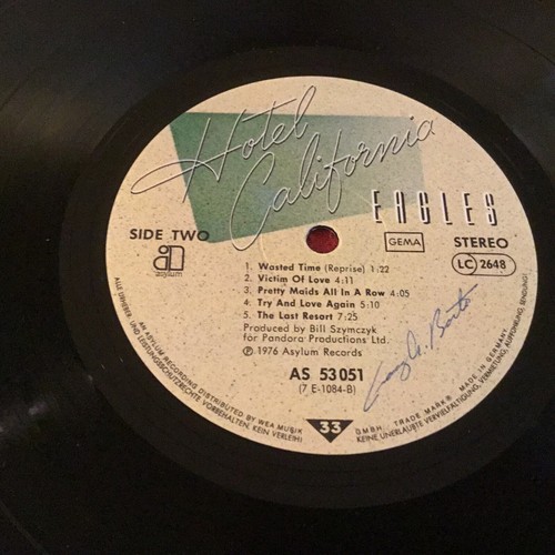 Eagles – Hotel California *1976 German TELDEC Pressing [VG+} Vinyl - w/Poster - Picture 6 of 9