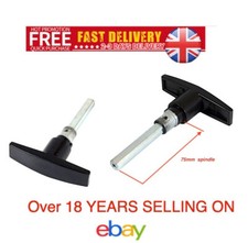 GARADOR GARAGE DOOR HANDLE LOCK LOCKING T BAR BLACK METAL EURO SPARES PARTS NEW