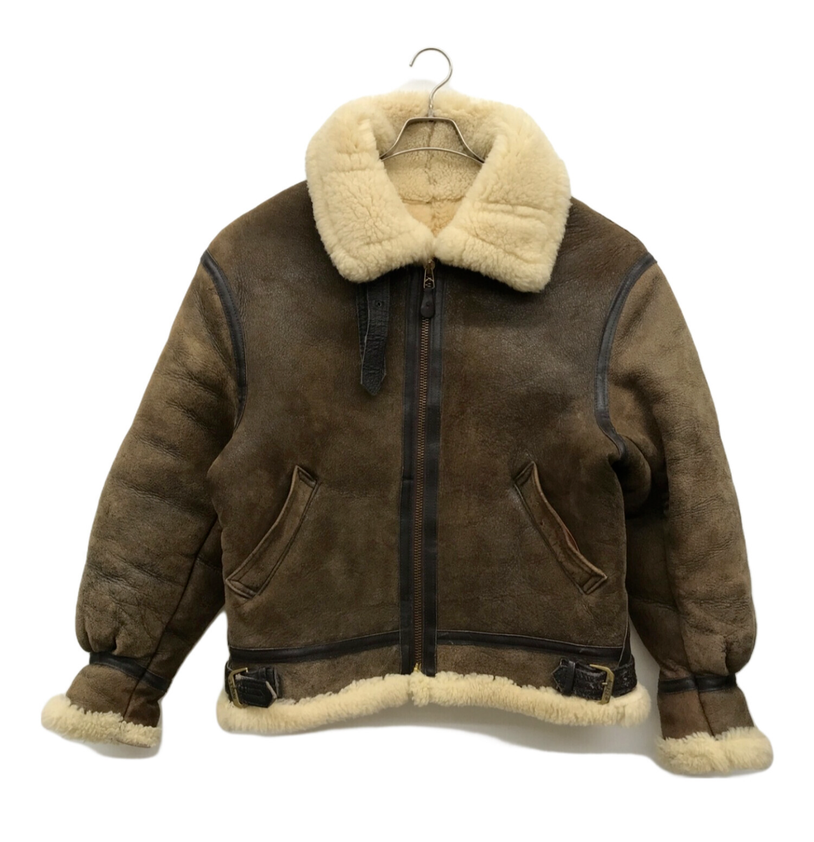 AVIREX Type B-3 Flight Jacket Size 40 Brown Genuine Sheepskin 