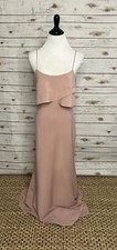 Jenny Yoo buff 'Blake' spaghetti strap flutter top formal evening dress Size 4