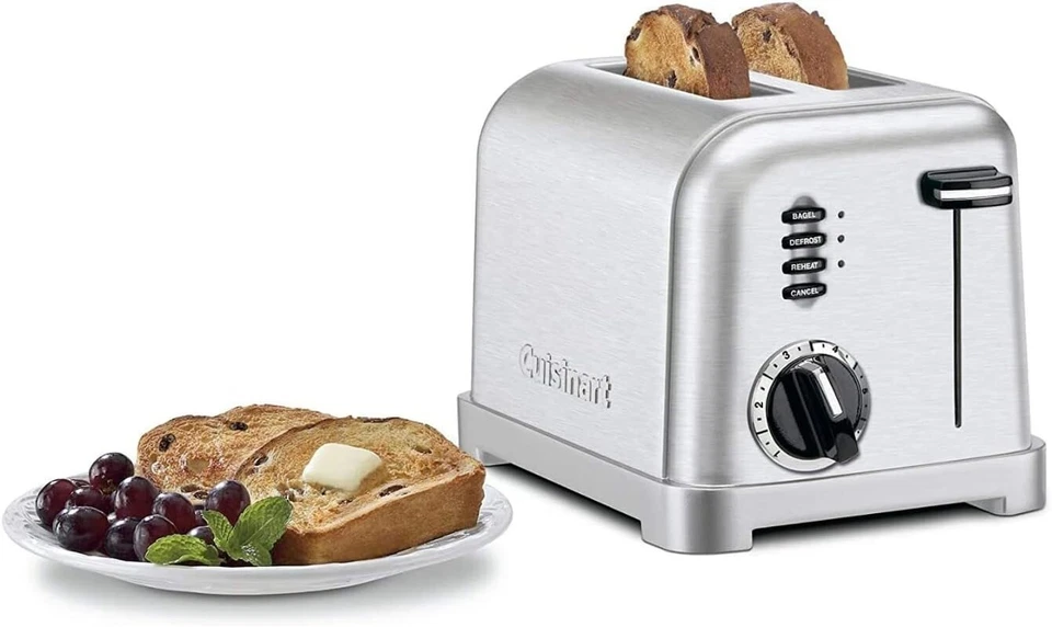Cuisinart CPT-160 Metal Classic 2-Slice Toaster, Brushed Stainless - Image 2 of 4
