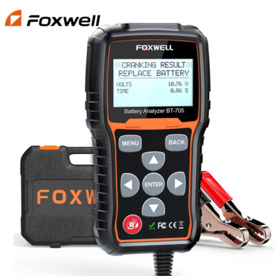 FOXWELL BT705 12V 24V Digital Battery Tester Automotive Load Test 100~2000CCA An