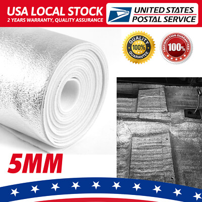 5MM 80''x40'' Automotive Sound Deadening Insulation Heat Barrier Noise Proof