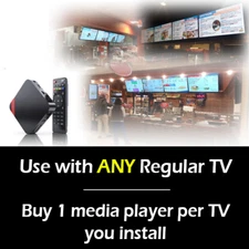 Digital Signage Menu Players with Free Signage Software for Regular TV Menu