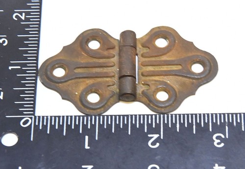 9 CERNIERE VINTAGE A FILO CON VITI FINITURA OTTONE FARFALLA - Foto 6 di 7