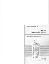 Realistic Pro-39 scanner manual, original